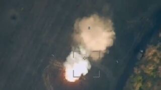 Ukrainian M777[A2] 155mm towed howitzer was destroyed by a Russian Lancet loitering munition