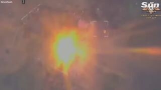 Pro-Russian soldiers blast Ukrainian positions with artillery guns