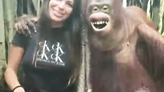 suddenly I was kissed by this animal!