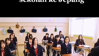 Indonesian girl has just transferred schools.