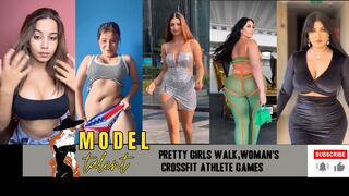 Pretty girls walk,Woman's Crossfit Athlete Games