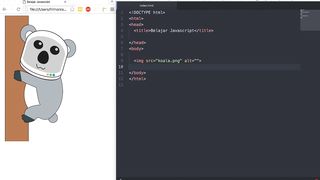 menghubungkan file javascript dan html