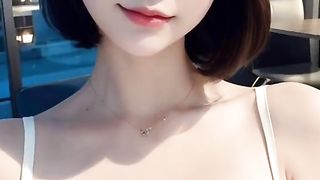 Asian girl white 2