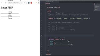 foreach untuk assosiatif array php