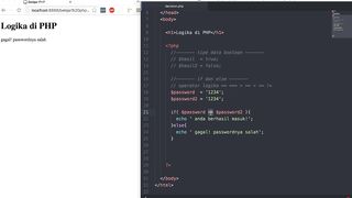 operator logika php