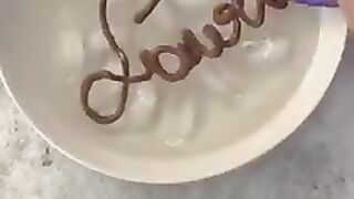 Chocolate Writing Hack #shorts.