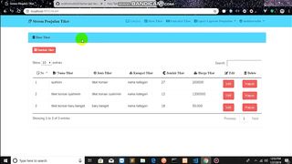 tambah dan edit modul tiket laravel