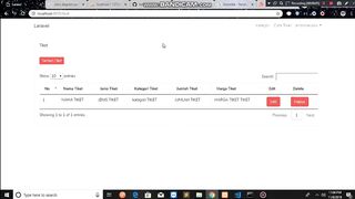 data tiket dan  edit data sesuai dengan id terpilih