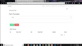 laporan penjualan tiket laravel