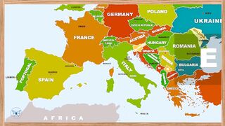 Europe Map_Countries,Capitalis and National Flags