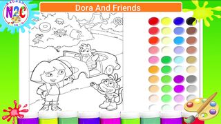 Dora's exciting action with her friends when cleaning up a dirty environment