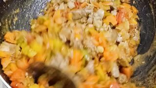 I love eating chicken kaleji with veggies