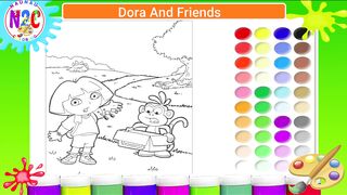 Let's color the actions of Dora and his co-workers when they clean the streets