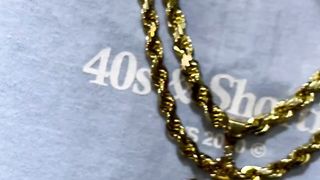 Diamond Cuban Chain & Gold Cross Pendant by Ijaz Jewelers