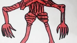 Cara gambar karakter monster siren head dengan mudah