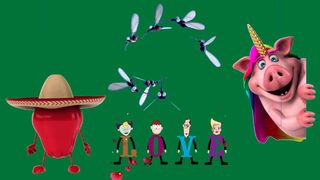 Love- Pig- Mosquito- Pepper- Green Screen Best HD Cartoon Green Screen Video.