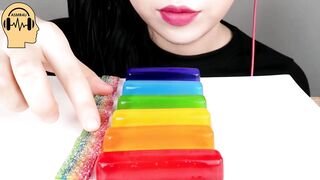 ASMR RAINBOW DESSERTS FROZEN NIK-L-NIP COLOR ICE CREAM