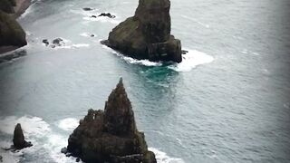 The duncansby stacks,located on the northeastern coast of scotland