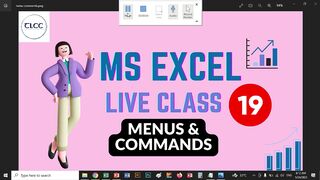 MS Excel Menus & Commands Live Class