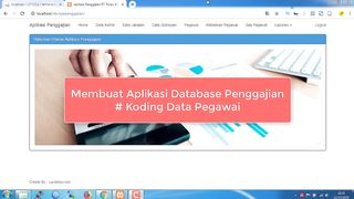 Cara Membuat Aplikasi Penggajian dengan PHP dan MySQL - Koding Data Pegawai