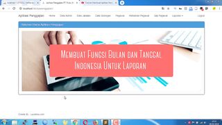 Membuat Fungsi Tanggal Indonesia Pada Laporan Aplikasi Penggajian Menggunakan PHP dan MySQL