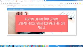 Membuat Laporan Data Jabatan Pada Aplikasi Penggajain Menggunakan PHP dan MySQL