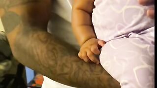 Baby reaction to father coming home