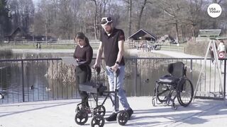 Paralyzed man walks thanks to new bluetooth brain technology | USA TODAY