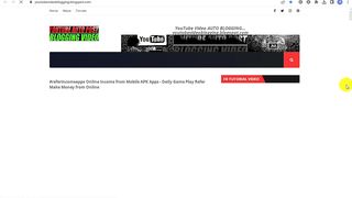 YouTube Video Auto Blogging Blogspot Website Interface