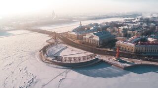 Аэросъемка. Настоящая зима в Санкт-Петербурге.