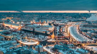 Аэрофотосъемка. Москва. Зима.