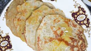 Pancake with fruit sauce | how to make wheat flour pancake