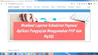 Membuat Laporan Data Pegawai Pada Aplikasi Penggajian Menggunakan PHP dan MySQL 2