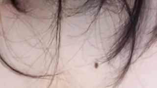 Wow! asian girl showing hair
