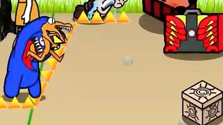 Among Us Heroes VS Rainbow Friends 2