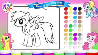 Coloring a Cute Pony - Learn Colors with Fun