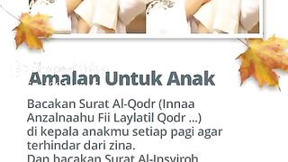 Amalkan ya sobat,smoga jadi anak yang sholeh/shokehah
