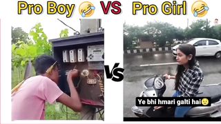 Pro Boy Vs Pro Girl ???? Drive Very funny Comedy video #Comedy #memes ????