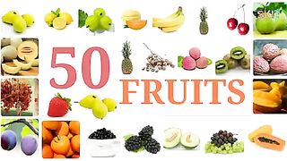50 FRUIT NAMES, Different types of fruits for kids.mkv