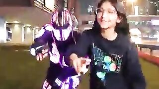 Dance with lighting boy