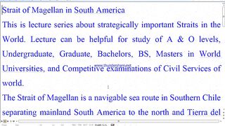 Magellan Strait in South America