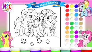 Pony Rainbow Delight: Coloring Fun for Kids