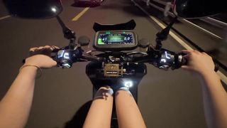 The first person female riding