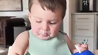Who’s going to tell him that no one is going to steal his Food