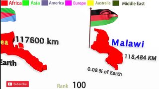 Countries Ranked by Largest land area _ countries Size comparison _ Top 100 Countries