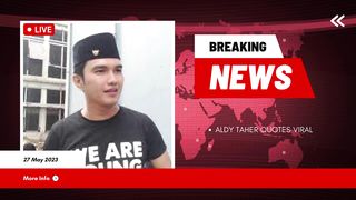 Aldi Taher memberikan jawaban yang nyeleneh hingga trending di twitter