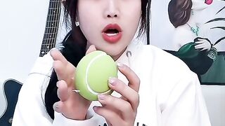 Cute Yite Green Tennis, Dogs Can't Stop Playing