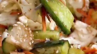 Korean salad with cucumber