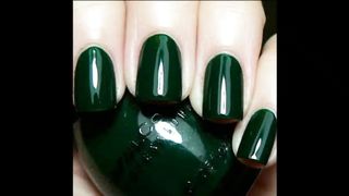Beautiful dark green nails