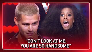 HANDSOME singer sets Coach Kelly's HEART ON FIRE in The Voice .